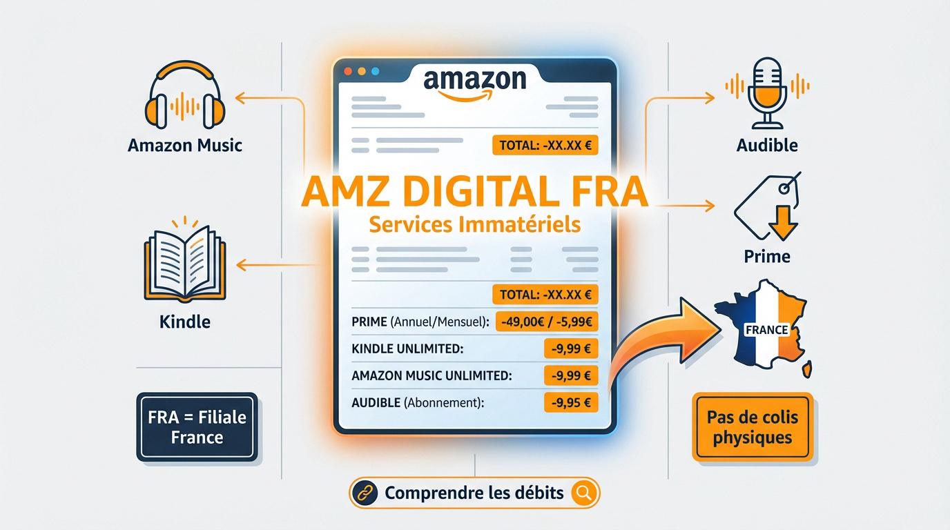 Facture Amazon pour services numériques et immatériels en France