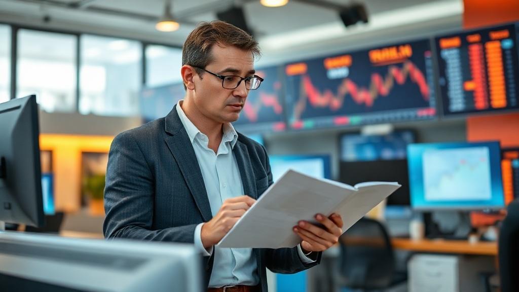 Investisseur particulier vérifiant des recommandations d'actions