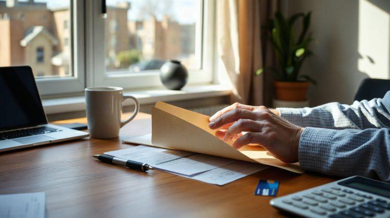 Dossier de retraite sur un bureau