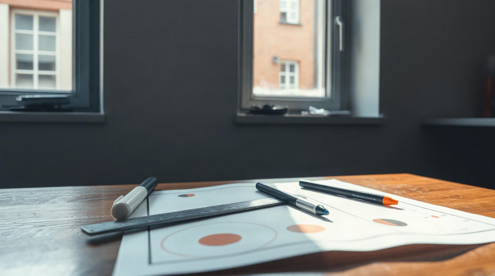 Graphique de cours avec niveaux de retracement tracés à la règle