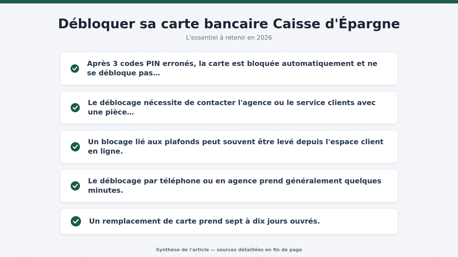 Débloquer sa carte bancaire Caisse d'Épargne : l'essentiel à retenir (2026)